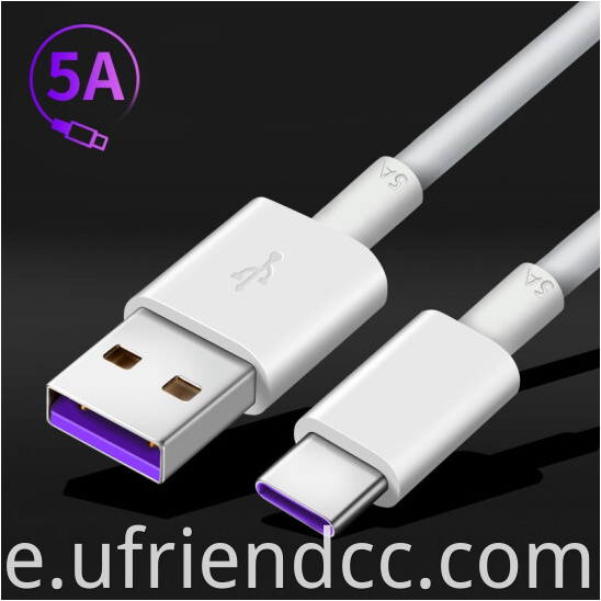 Anpassen von OEM 5A USB 3.1 Hochgeschwindigkeitsdaten 1m Typ C Kabel für Huawei USB-C Fast Lade-Ladegerät